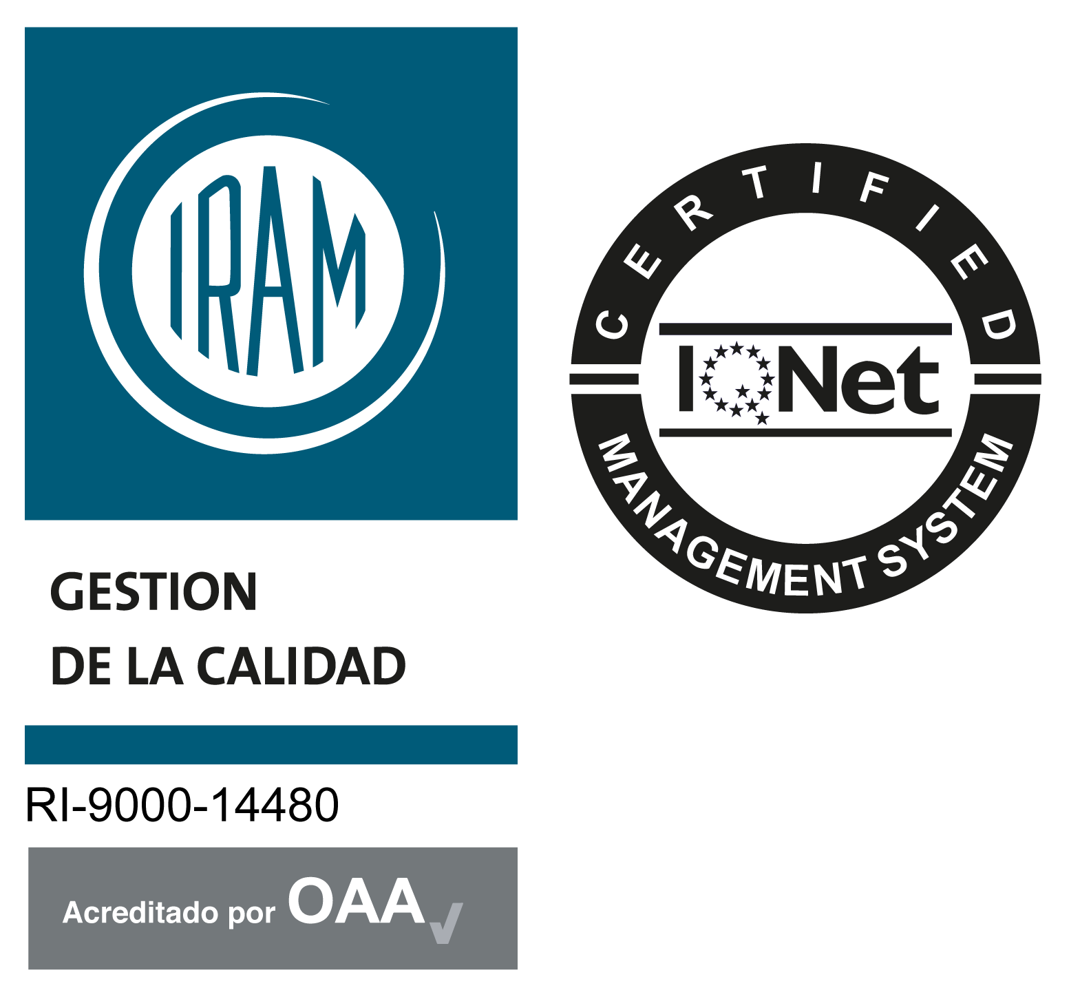 Certificación gestión de calidad IRAM e IQNET